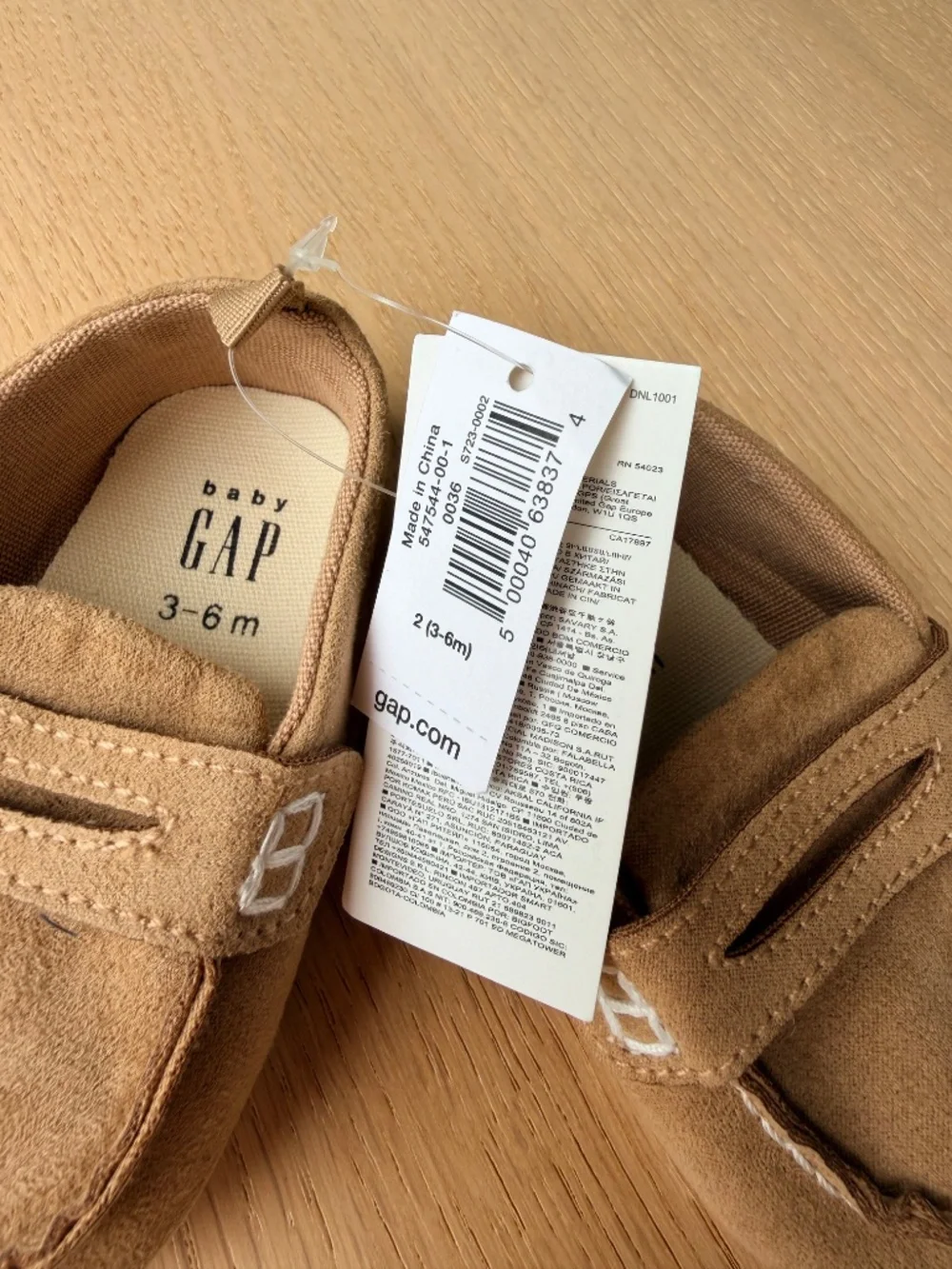 baby Gap- vegan suede loafers, size: 3-6 months